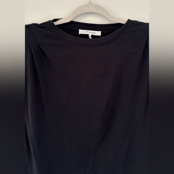 FRAME Padded Shoulder Dress Women's Size Small T-Shirt Dress Quiet Luxury - Picture 5 of 12